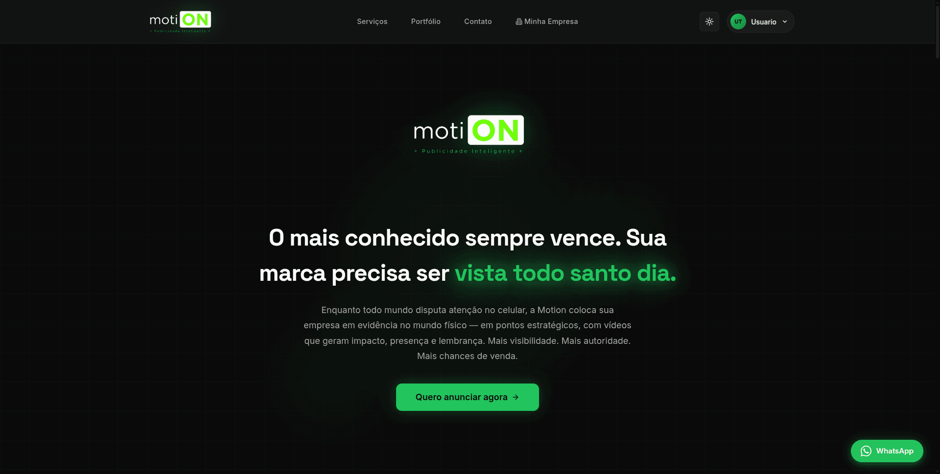 Tela do projeto Motion